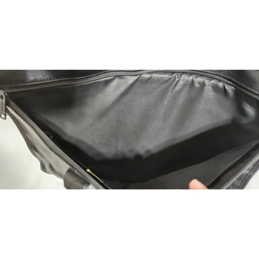 VTG TUMI Vintage Alpha Black Leather Laptop Bag Briefcase‎